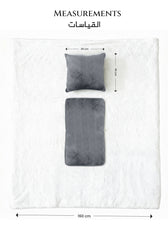 Gray pillow with blanket by cotton home