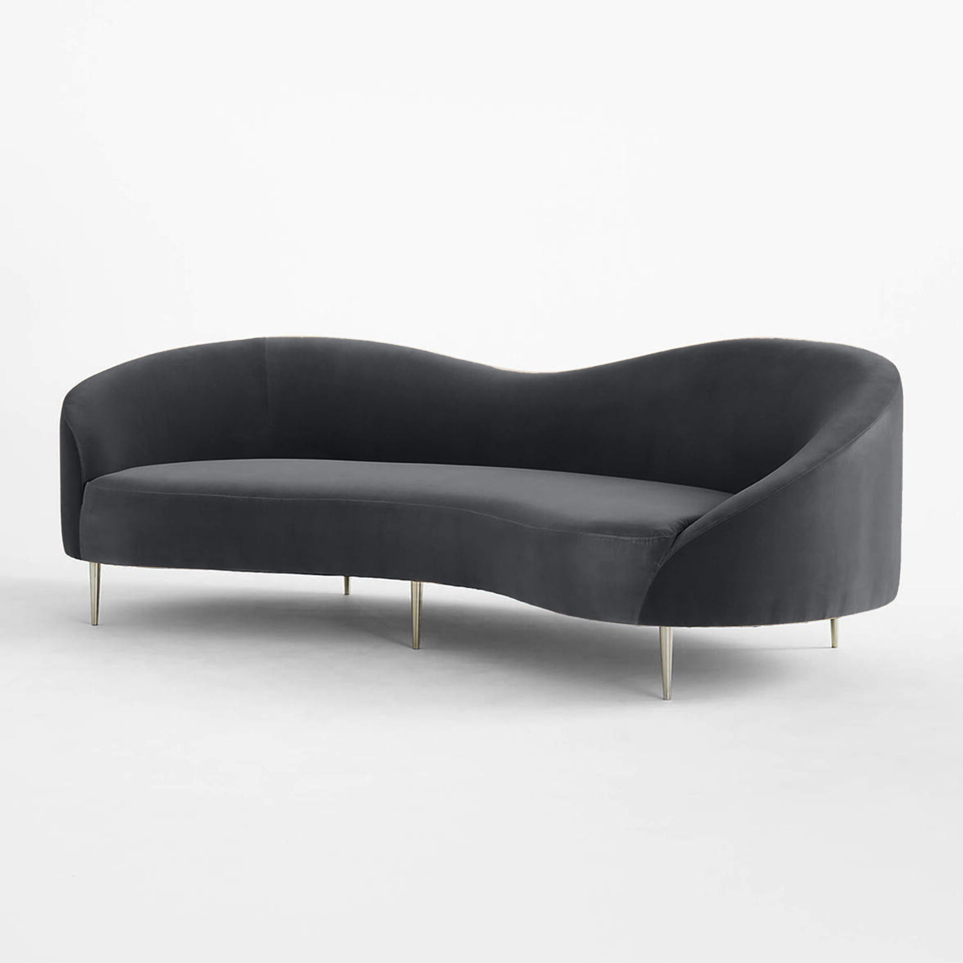 Luxe Lounge Luxurious Camel Velvet 3 Seater Sofa - 241cm Chic & Comfortable Lounge Seating - Cotton Home