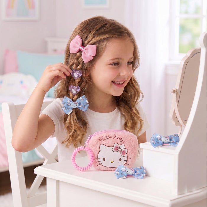 Hello Kitty Hair Accessories Set Pack of 10 with Bag