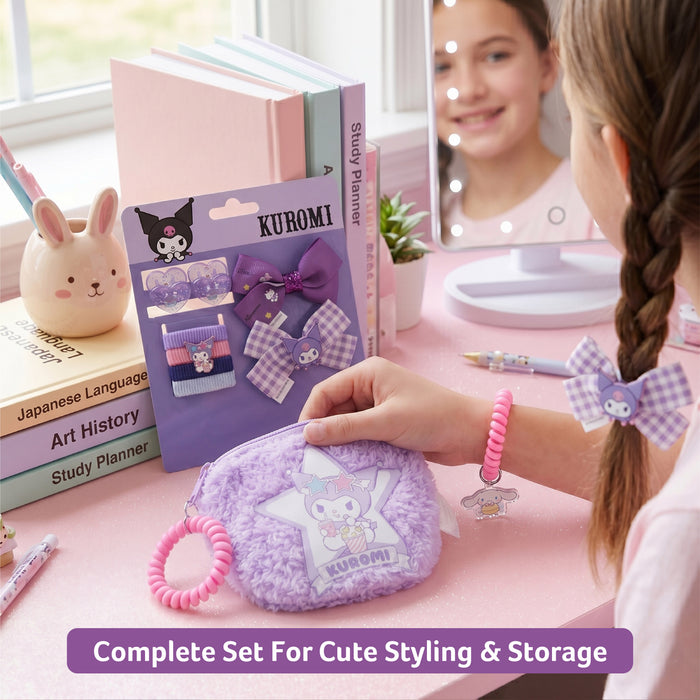 Kuromi Hair Accessories Set Pack of 10 with Bag