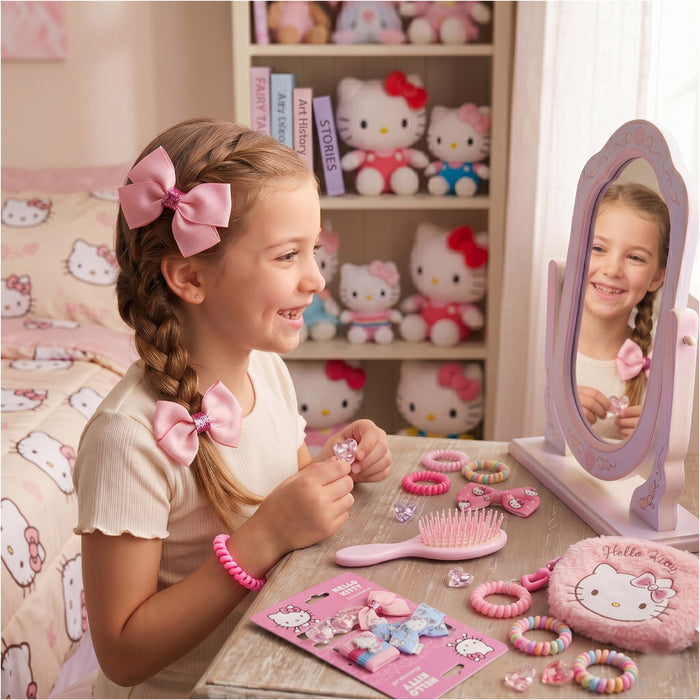 Hello Kitty Hair Accessories Set Pack of 10 with Bag