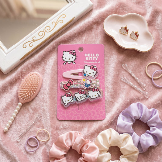Hello Kitty Hair Accessories Set Pack of 3 Printed Design