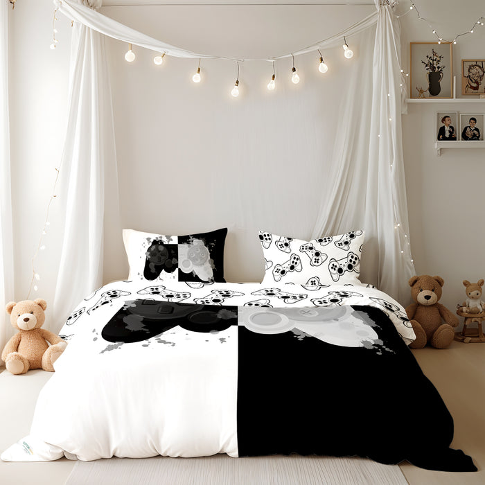 Kids Duvet Cover Set - 4 Pc - Joystick Print 160x220cm | Cotton Home - Cotton Home