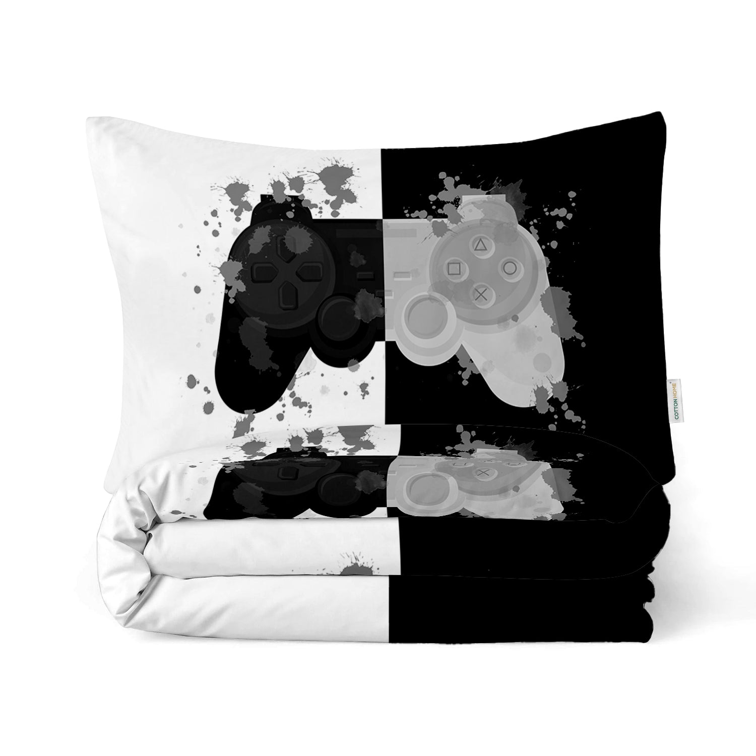 Kids Duvet Cover Set - 4 Pc - Joystick Print 160x220cm | Cotton Home - Cotton Home