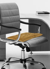 Velvet Slip Free Tufted  Chair Cushion Khaki 40x40cm - Pack of 4 - Cotton Home