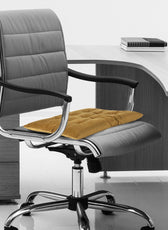 Velvet Slip Free Tufted  Chair Cushion Khaki 40x40cm - Pack of 2 - Cotton Home