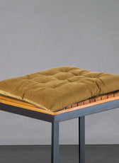 Velvet Slip Free Tufted  Chair Cushion Khaki 40x40cm - Pack of 4 - Cotton Home