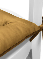 Velvet Slip Free Tufted  Chair Cushion Khaki 40x40cm - Cotton Home