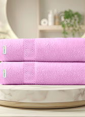 Cotton Bath Sheet 100x150 CM 2 Piece Set-Soft Feel, Quick Dry, Highly Absorbent Durable Towels - Cotton Home