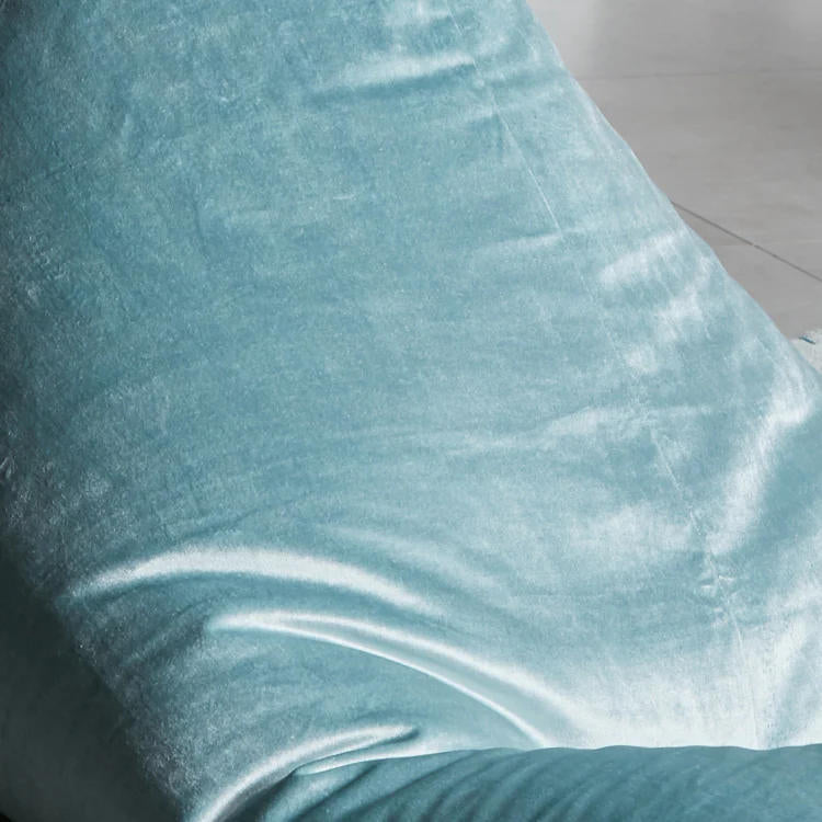 Adult Velvet Sky Blue Lazy Bean Bag Chair - Cotton Home