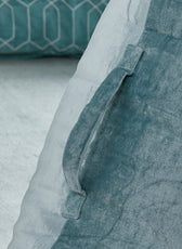 Adult Velvet Sky Blue Lazy Bean Bag Chair - Cotton Home