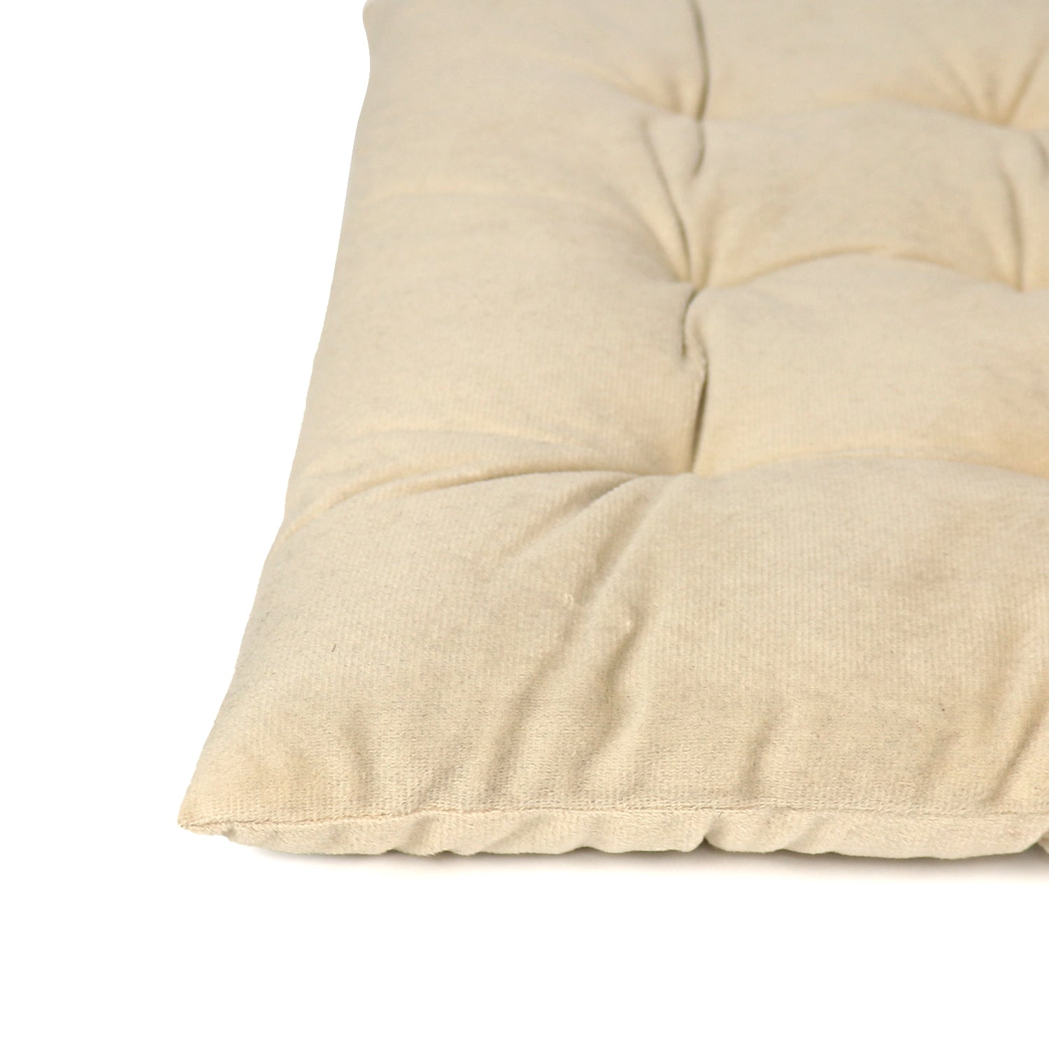Velvet Slip Free Tufted  Chair Cushion Light Beige 40x40cm - Cotton Home