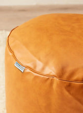 Luxury Pure Faux Leather Ottoman 45x35 cm - Cotton Home