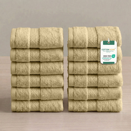 Cotton Face Towel Pack of 12 Soft Feel, Quick Dry, Highly Absorbent Durable Towels