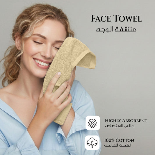 Cotton Face Towel Pack of 12 Soft Feel, Quick Dry, Highly Absorbent Durable Towels