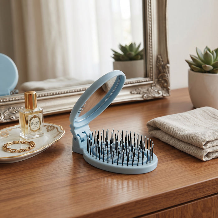 Cinnamoroll Theme Hair Accessories Foldable Hair Brush with Mirror