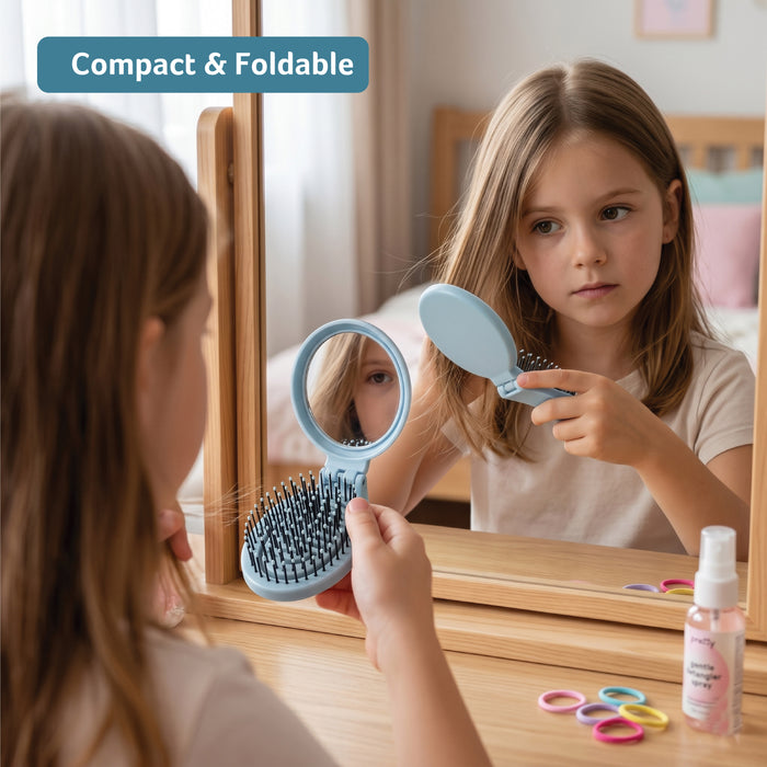 Cinnamoroll Theme Hair Accessories Foldable Hair Brush with Mirror