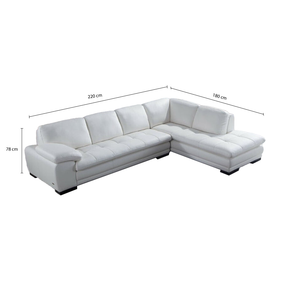 Marcels Wide PVC Leather Match Sofa & Chaise - Cotton Home