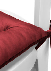 Velvet Slip Free Tufted  Chair Cushion Maroon 40x40cm - Cotton Home