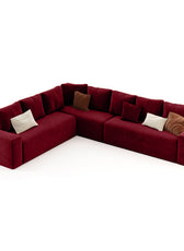 Harmony Haven 4 Seater Sofa in Luxurious Brown Velvet – L350cm x W180cm x H75cm Stylish, Comfortable, and Durable Sofa for Elegant Living Spaces - Cotton Home