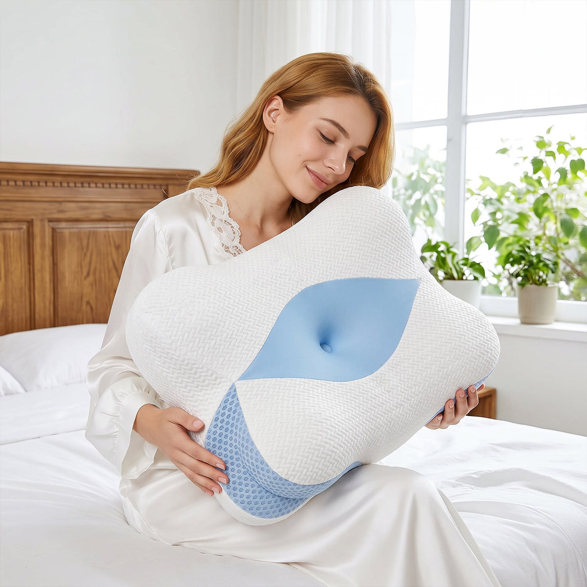 Comfort Ergonomic Contour Memory Foam Pillow 62x41cm