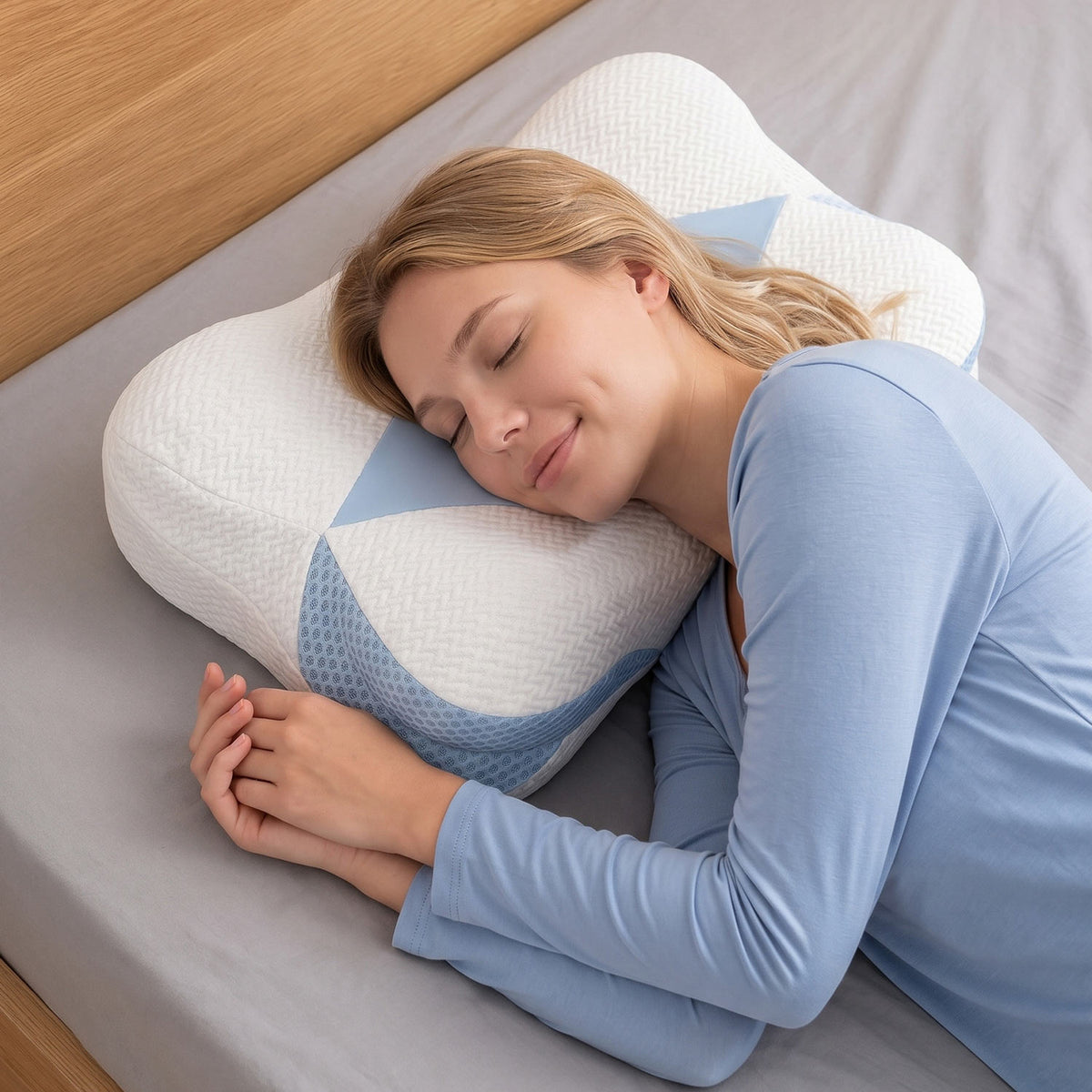 Comfort Ergonomic Contour Memory Foam Pillow 62x41cm