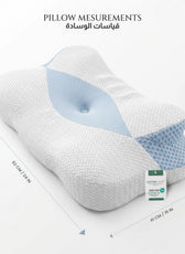 Comfort Ergonomic Contour Memory Foam Pillow 62x41cm