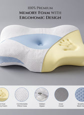 Comfort Ergonomic Contour Memory Foam Pillow 62x41cm