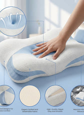 Comfort Ergonomic Contour Memory Foam Pillow 62x41cm