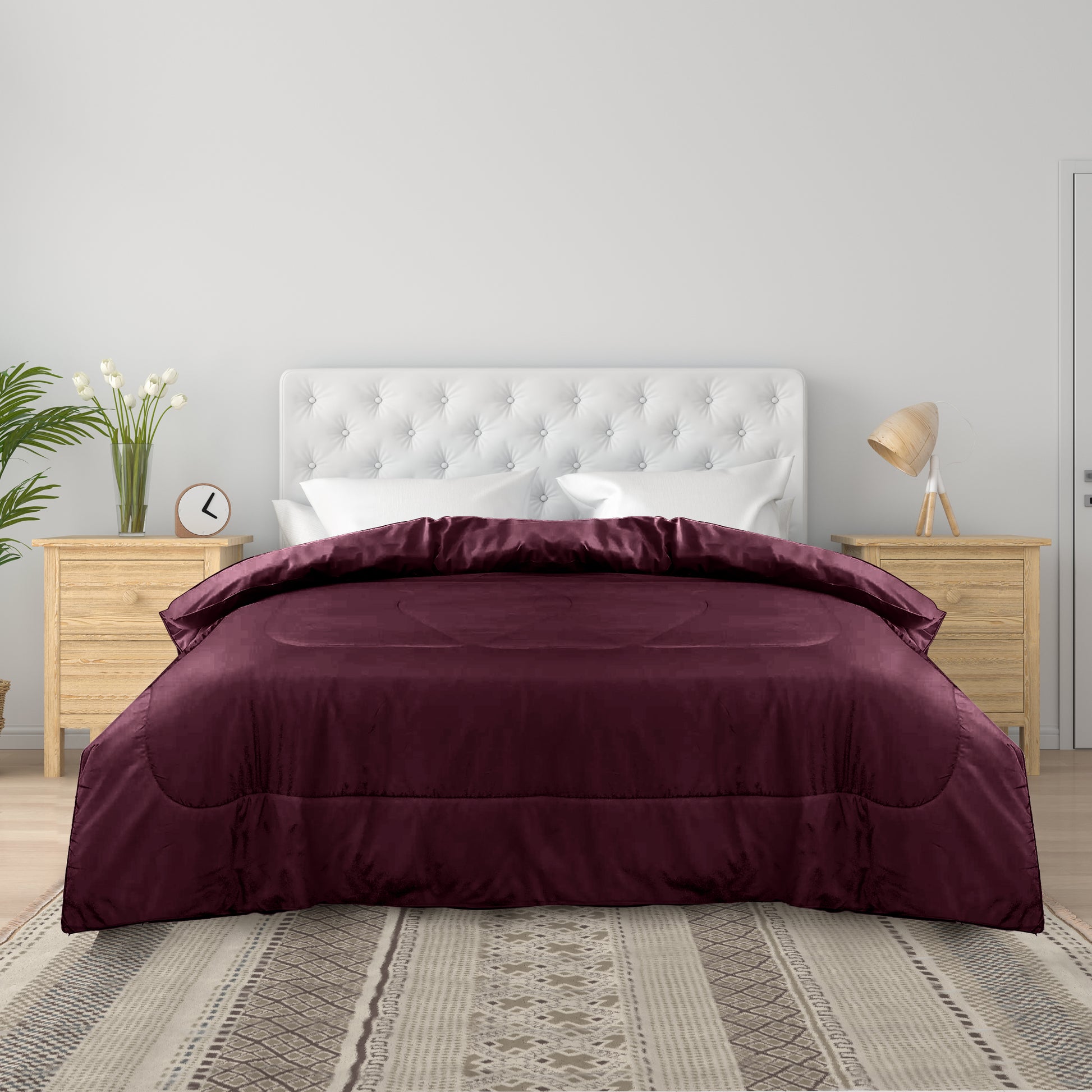 Premium Bordo 150x220cm All Season High quality Super Soft Comforter 1 Piece - Cotton Home