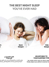 Triton Premium Cotton Three-in-One Adjustable Layer Cotton Pillow with Down Alternative filling 50x75 cm - Cotton Home