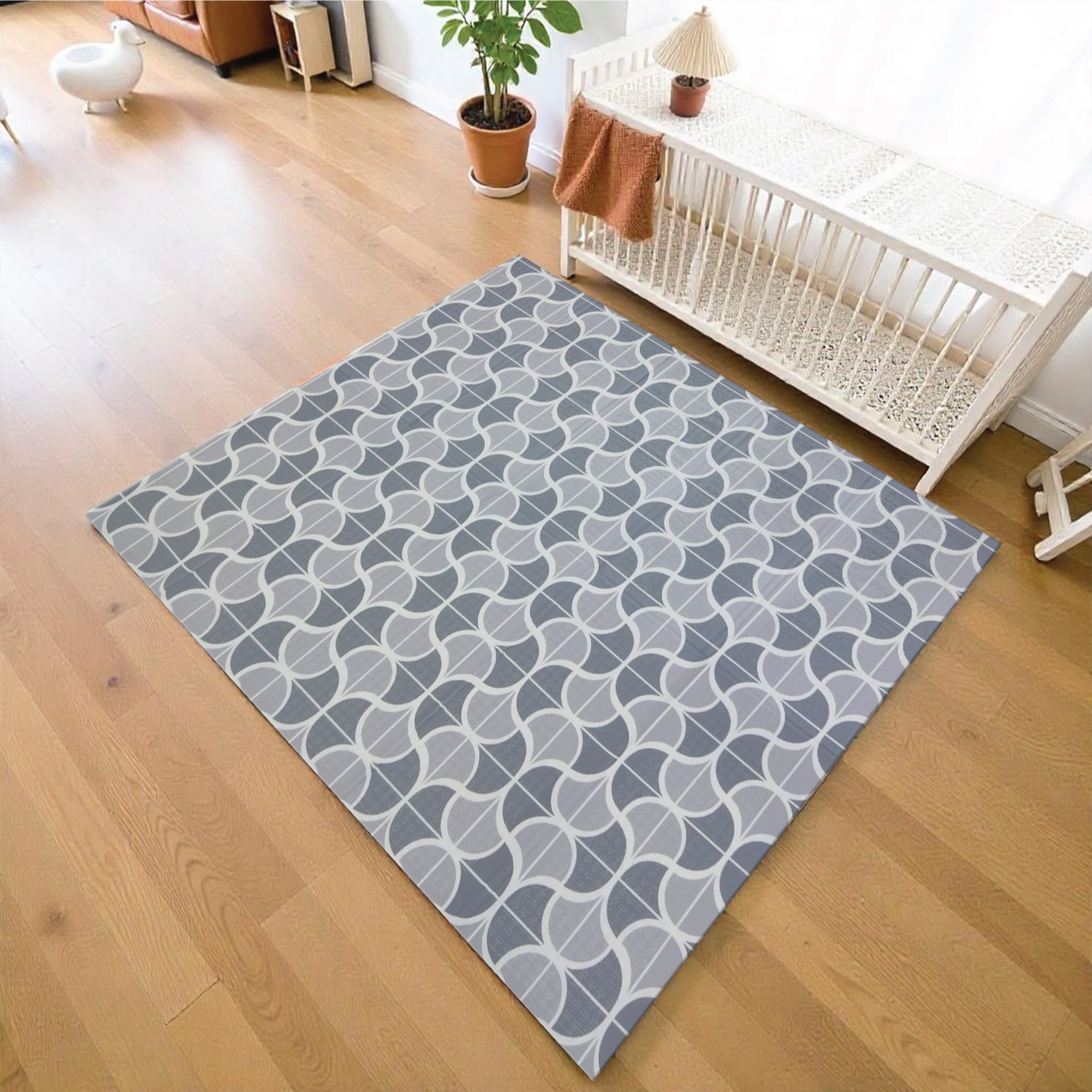 Baby Crawling Mat 200x180CM Large Reversible Waterproof, Non-Slip Play Mat with Animals Design