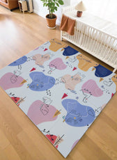 Baby Crawling Mat 200x180CM Large Reversible Waterproof, Non-Slip Play Mat with Elephant Design