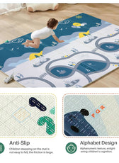 Baby Crawling Mat 200x180CM Large Reversible Waterproof, Non-Slip Play Mat with Penguin Design