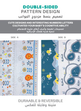 Baby Crawling Mat 200x180CM Large Reversible Waterproof, Non-Slip Play Mat with Penguin Design