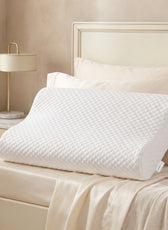 High Quality Mini Size 31x47cm (7x9) Knitted Anti Snore Contour Cervical Neck Support Memory Foam Pillow with Washable White Cover