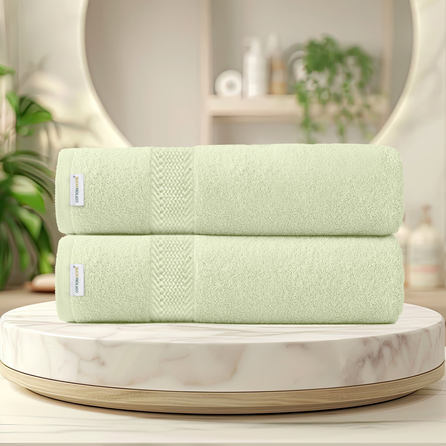 Cotton Bath Sheet 100x150 CM 2 Piece Set-Soft Feel, Quick Dry, Highly Absorbent Durable Towels - Cotton Home