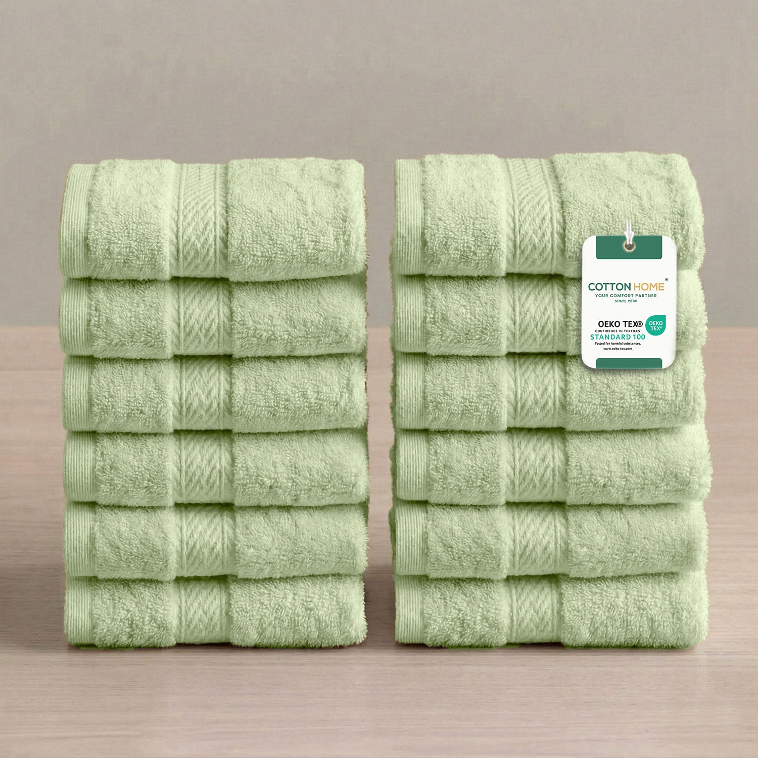 Cotton Face Towel 30x30 CM 12 Piece Set-Soft Feel, Quick Dry, Highly Absorbent Durable Towels