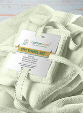 Cotton Home Ultimate Towel Collection - 6 Piece Bundle Mint - Cotton Home