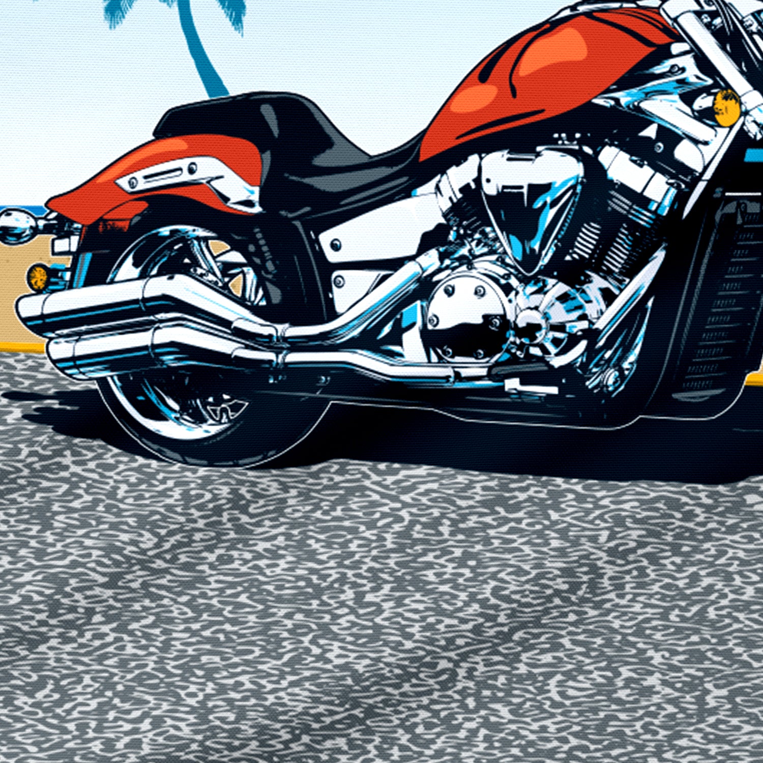 Kids Duvet Cover Set - 4 Pc - Motorcycle Print 160x220cm | Cotton Home - Cotton Home