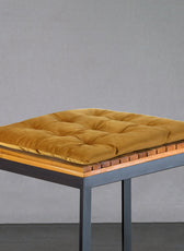 Velvet Slip Free Tufted  Chair Cushion Mustard 40x40cm - Pack of 4 - Cotton Home