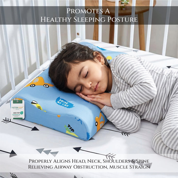 Kids Contour Memory Foam Pillows - My Car (26x38cm)