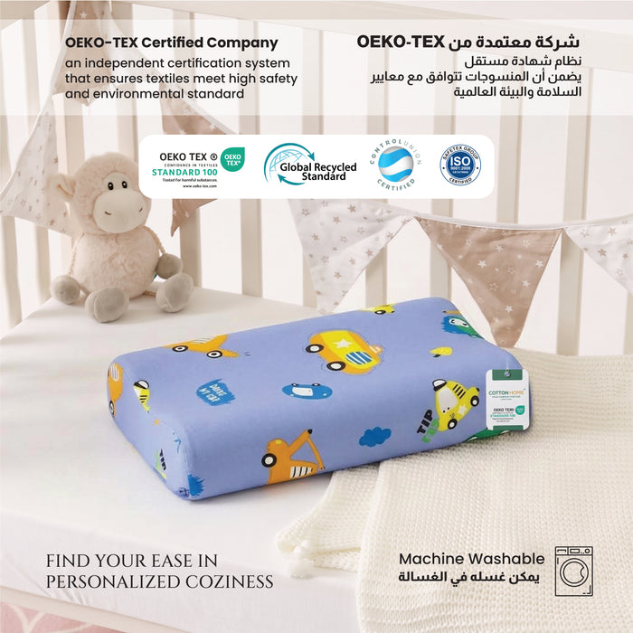 Kids Contour Memory Foam Pillows - My Car (26x38cm)