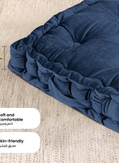 Serenity Velvet Multipurpose Seat Cushion 40x40cm  Pack of 2  Square Shape Seating - Cotton Home