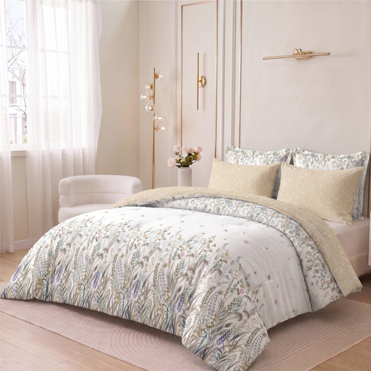 Mirelta 350TC  Cotton 6-Piece Set Premium Quality King Comforter Set 220x240cm