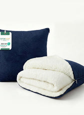 Dormella 2-in-1 Cushion with Blanket 40x40cm Cushion with 220x240cm Blanket Navy Blue