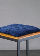 Velvet Slip Free Tufted  Chair Cushion Navy Blue 40x40cm - Pack of 4 - Cotton Home
