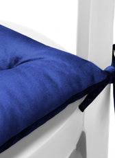Velvet Slip Free Tufted  Chair Cushion Navy Blue 40x40cm - Cotton Home