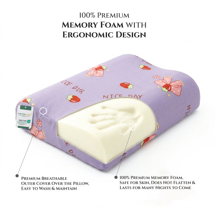 Kids Contour Memory Foam Pillows - Nice Day (26x38cm)