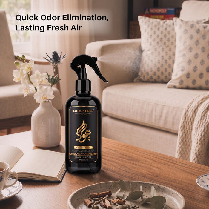 Calm Oud Home Fragrance – Dual-Use Air & Fabric Freshener (350ml)